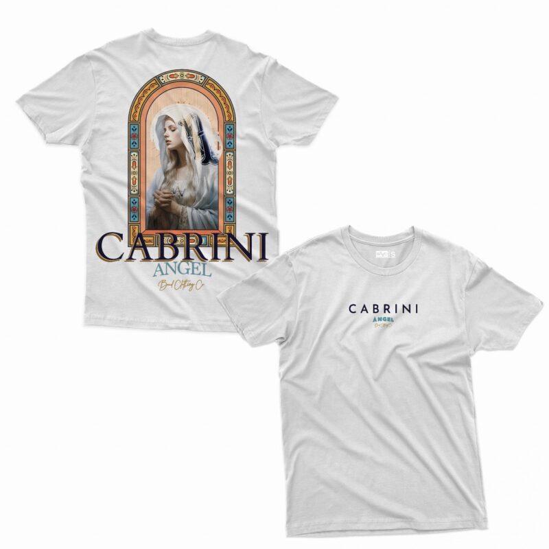 Cabrini Angel Slim Longline T-Shirt (White)